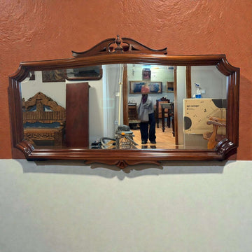 Espejo rectangular de caoba clásica con cristal biselado - Cositas Antiguas – La Guadaña, Anticuarios Online en Jerez , vender antigüedades, muebles antiguos