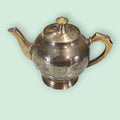 Tetera de metal dorado antigua grabada y decorativa - Cositas Antiguas – La Guadaña, Anticuarios Online en Jerez , vender antigüedades, muebles antiguos