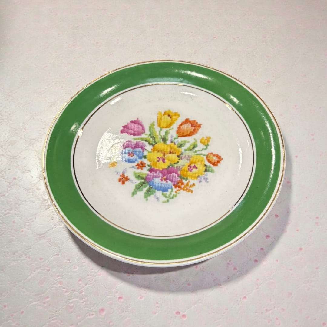 Plato de porcelana Jäger floral alemán antiguo único - Cositas Antiguas – La Guadaña, Anticuarios Online en Jerez , vender antigüedades, muebles antiguos
