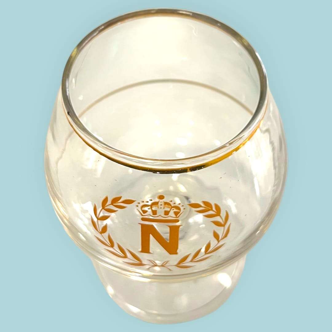 Lote de copas Napoleón de cristal con decoración dorada - Cositas Antiguas – La Guadaña, Anticuarios Online en Jerez , vender antigüedades, muebles antiguos