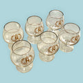 Lote de copas Napoleón de cristal con decoración dorada - Cositas Antiguas – La Guadaña, Anticuarios Online en Jerez , vender antigüedades, muebles antiguos