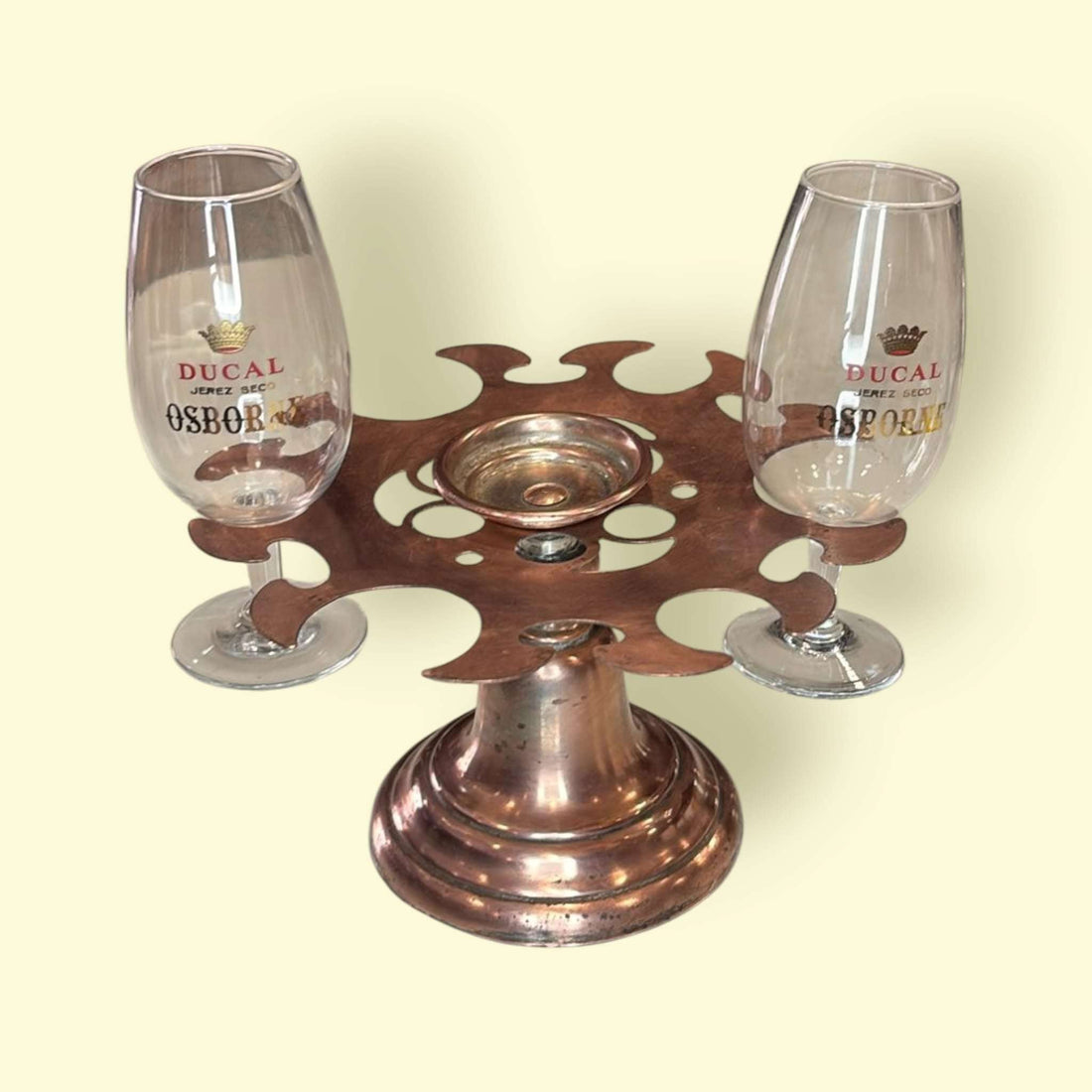 Soporte para copas de cobre antiguo único y decorativo - Cositas Antiguas – La Guadaña, Anticuarios Online en Jerez , vender antigüedades, muebles antiguos