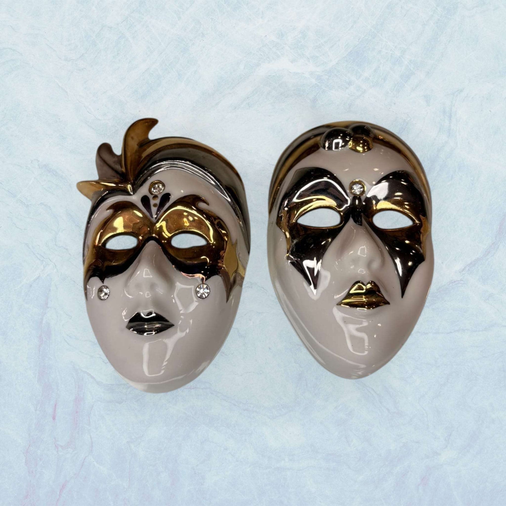 4 Máscaras de porcelana venecianas Galos y Ocer únicas - Cositas Antiguas – La Guadaña, Anticuarios Online en Jerez , vender antigüedades, muebles antiguos