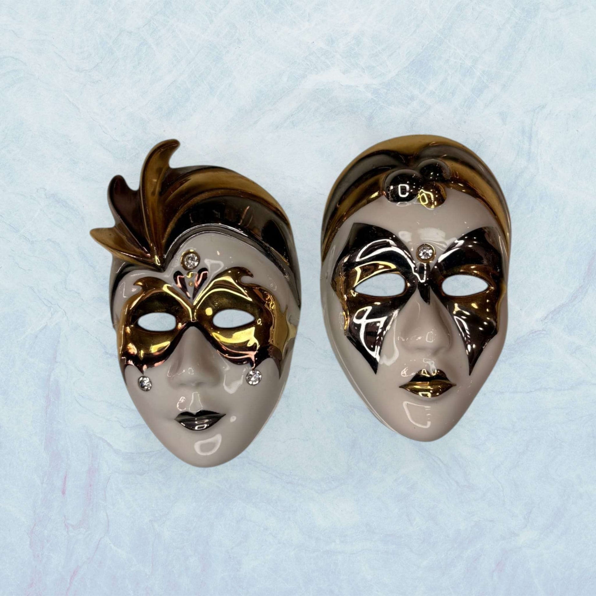 4 Máscaras de porcelana venecianas Galos y Ocer únicas - Cositas Antiguas – La Guadaña, Anticuarios Online en Jerez , vender antigüedades, muebles antiguos