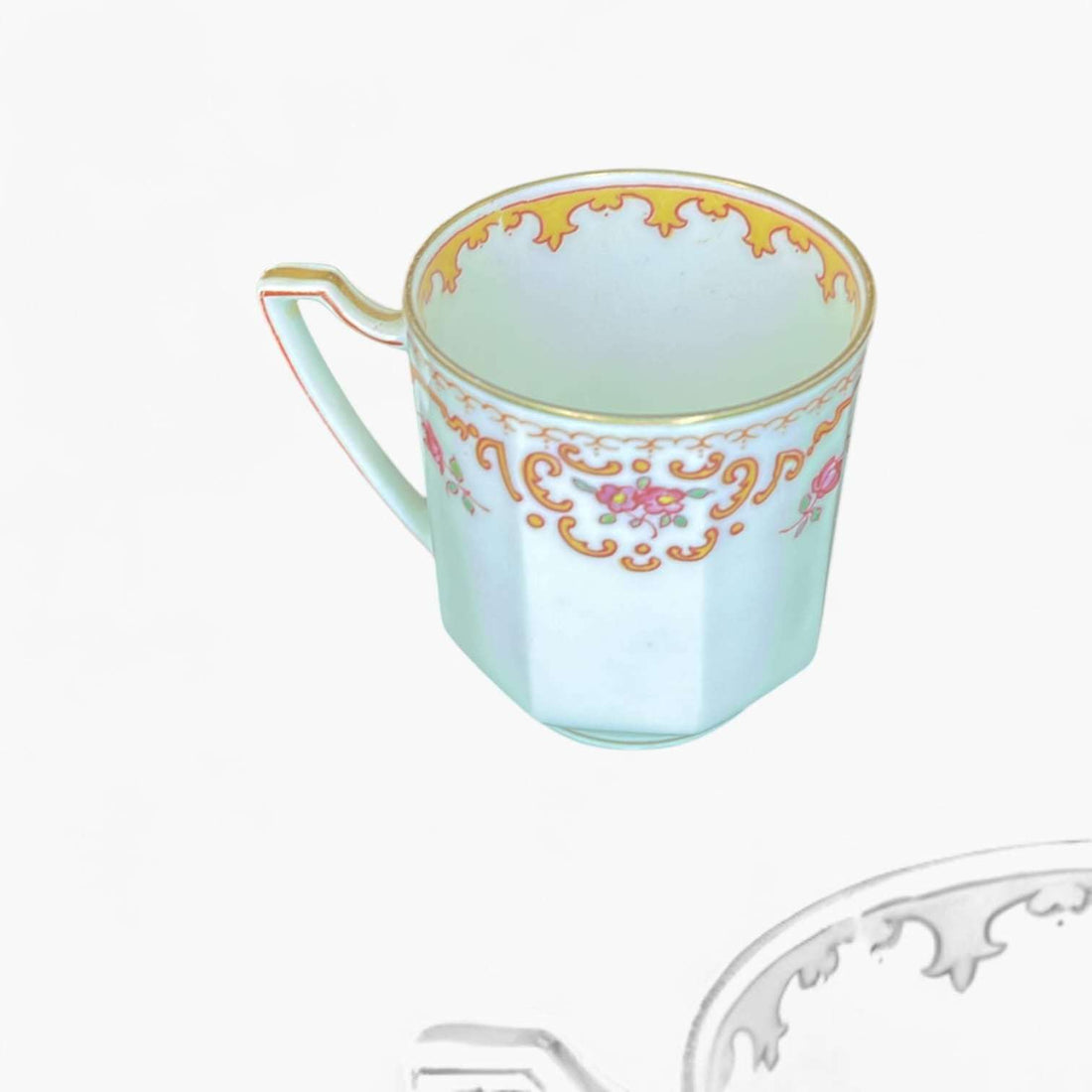 Taza de colección Limoges antigua en porcelana francesa - Cositas Antiguas – La Guadaña, Anticuarios Online en Jerez , vender antigüedades, muebles antiguos