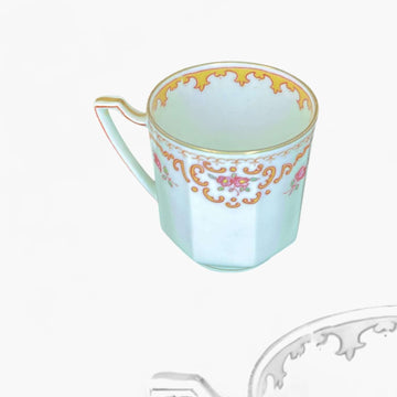 Taza de colección Limoges antigua en porcelana francesa - Cositas Antiguas – La Guadaña, Anticuarios Online en Jerez , vender antigüedades, muebles antiguos