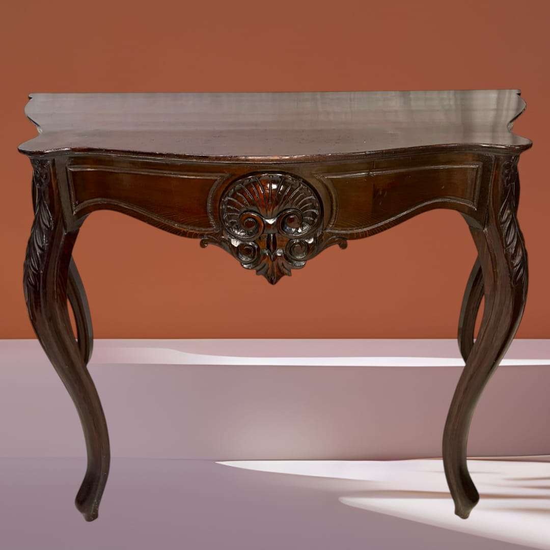 Consola de caoba estilo isabelina clásica - Cositas Antiguas – La Guadaña, Anticuarios Online en Jerez , vender antigüedades, muebles antiguos