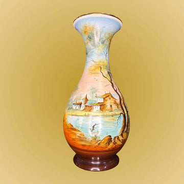 Florero de Porcelana Pintado a Mano Artesanal 32,5 cm - Cositas Antiguas – La Guadaña, Anticuarios Online en Jerez , vender antigüedades, muebles antiguos