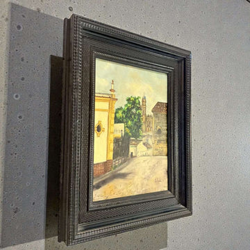 Cuadro al Óleo Jerez Cuesta del Espíritu Santo 49 cm - Cositas Antiguas – La Guadaña, Anticuarios Online en Jerez , vender antigüedades, muebles antiguos