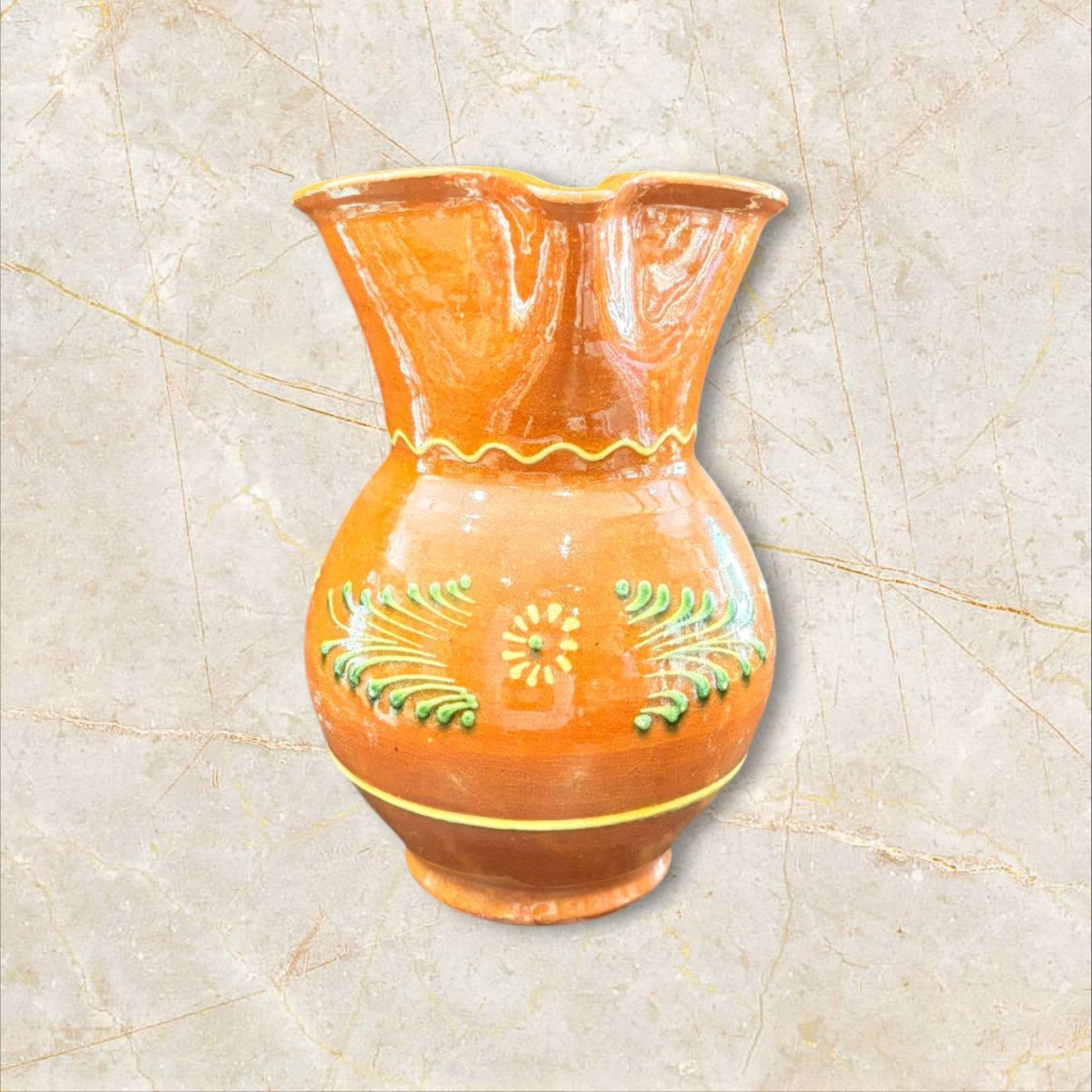 Jarra de cerámica esmaltada decorativa artesanal clásica - Cositas Antiguas – La Guadaña, Anticuarios Online en Jerez , vender antigüedades, muebles antiguos