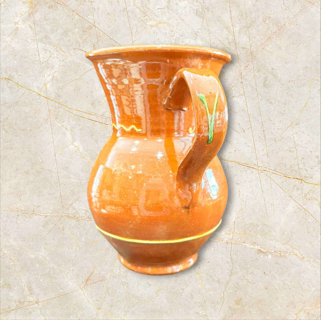Jarra de cerámica esmaltada decorativa artesanal clásica - Cositas Antiguas – La Guadaña, Anticuarios Online en Jerez , vender antigüedades, muebles antiguos