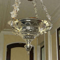 Lámpara Votiva de metal plateado colgante ornamental - Cositas Antiguas – La Guadaña, Anticuarios Online en Jerez , vender antigüedades, muebles antiguos