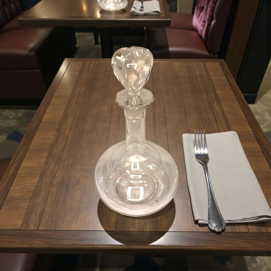Licorera de cristal con tapa decorativa elegante - Cositas Antiguas – La Guadaña, Anticuarios Online en Jerez , vender antigüedades, muebles antiguos