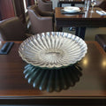 Panera de metal plateado 27 cm diseño acanalado - Cositas Antiguas – La Guadaña, Anticuarios Online en Jerez , vender antigüedades, muebles antiguos