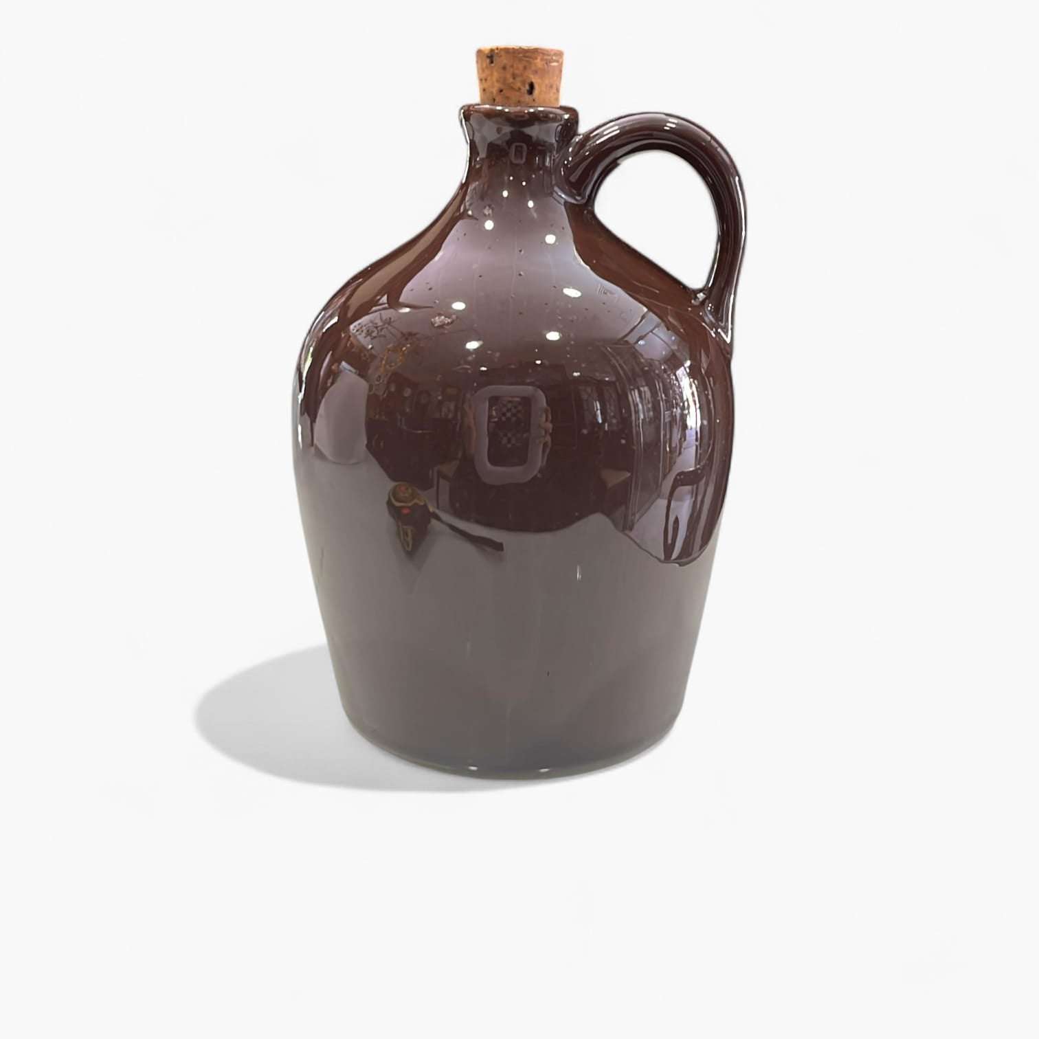 Botella de cerámica esmaltada con asa y tapón - Cositas Antiguas – La Guadaña, Anticuarios Online en Jerez , vender antigüedades, muebles antiguos