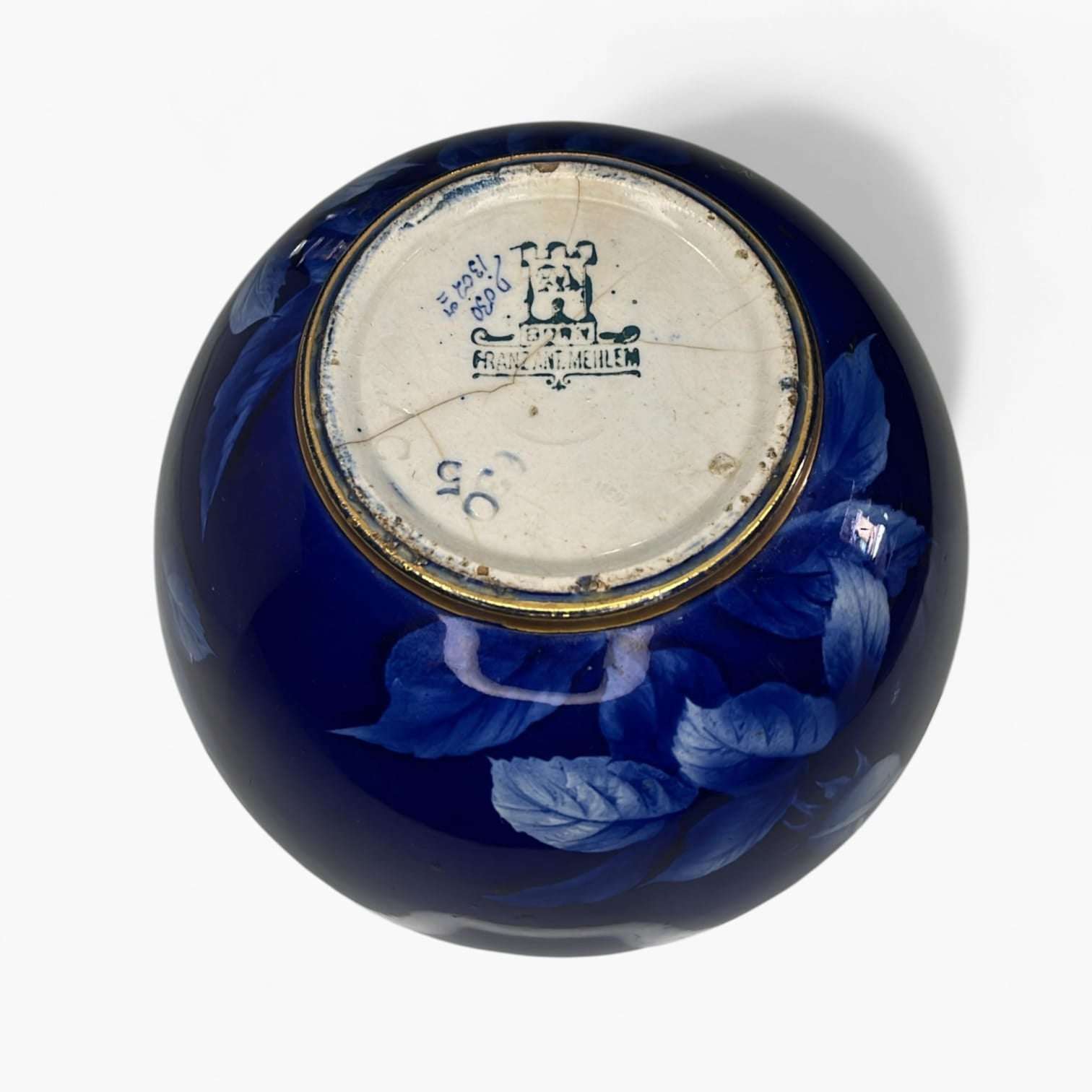 Florero vintage Villeroy & Boch azul floral - Cositas Antiguas – La Guadaña, Anticuarios Online en Jerez , vender antigüedades, muebles antiguos
