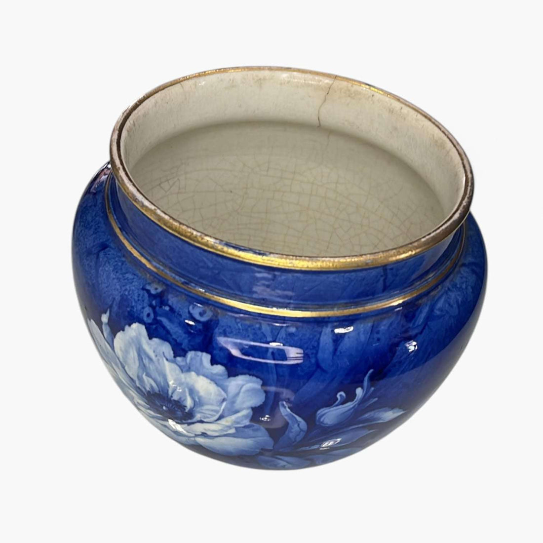 Florero vintage Villeroy & Boch azul floral - Cositas Antiguas – La Guadaña, Anticuarios Online en Jerez , vender antigüedades, muebles antiguos