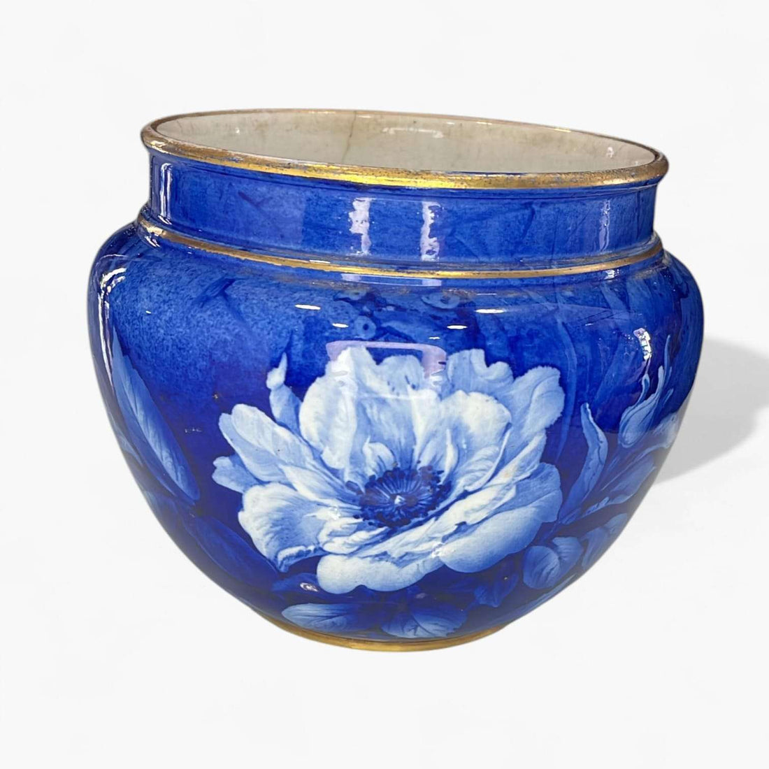 Florero vintage Villeroy & Boch azul floral - Cositas Antiguas – La Guadaña, Anticuarios Online en Jerez , vender antigüedades, muebles antiguos