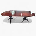 Mesa comedor de caoba clásica con doble pedestal - Cositas Antiguas – La Guadaña, Anticuarios Online en Jerez , vender antigüedades, muebles antiguos