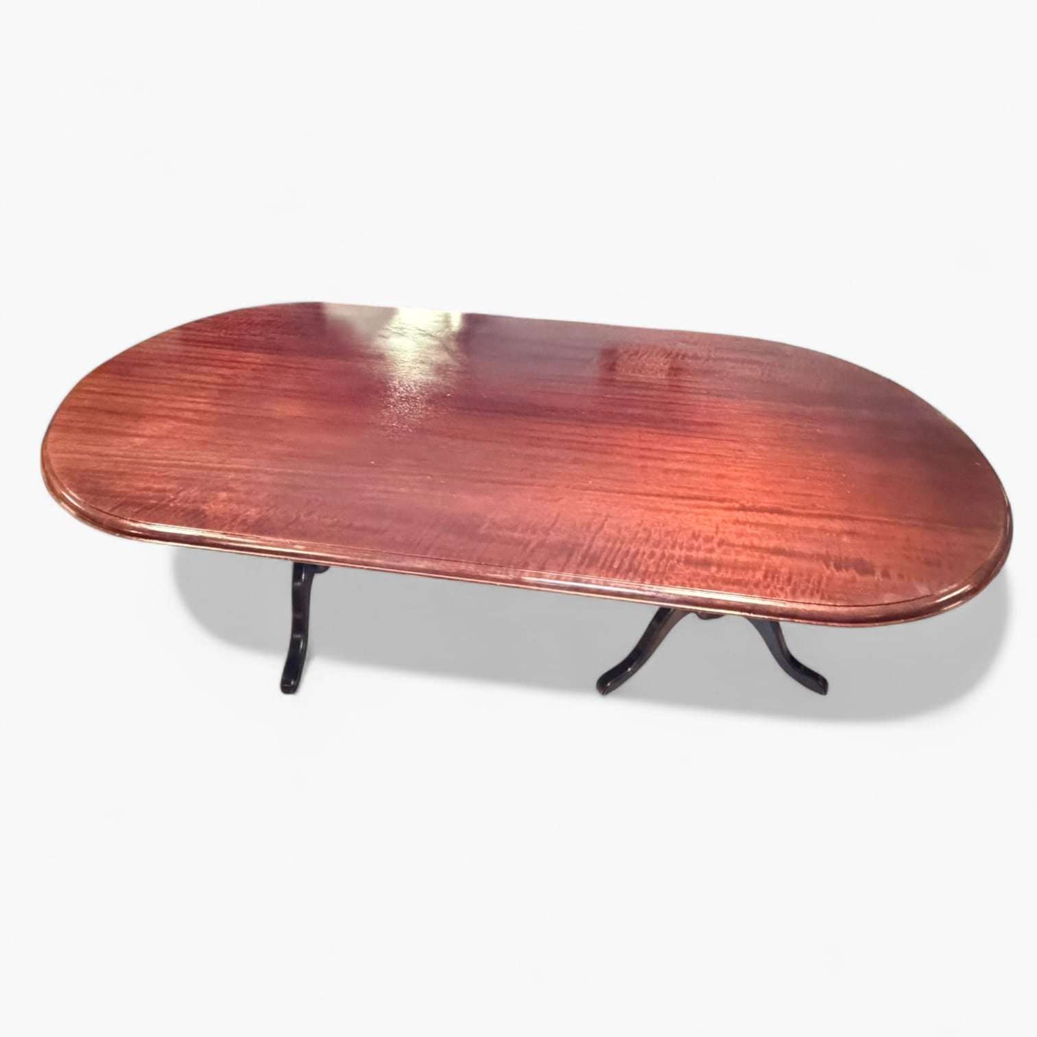 Mesa comedor de caoba clásica con doble pedestal - Cositas Antiguas – La Guadaña, Anticuarios Online en Jerez , vender antigüedades, muebles antiguos