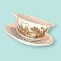 Lote de tazas de consomé Pontesa con platos decorados - Cositas Antiguas – La Guadaña, Anticuarios Online en Jerez , vender antigüedades, muebles antiguos