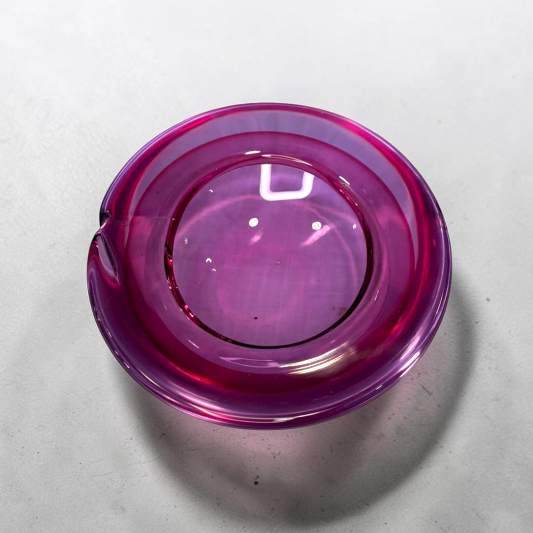 Cenicero de cristal Murano violeta decorativo de diseño - Cositas Antiguas – La Guadaña, Anticuarios Online en Jerez , vender antigüedades, muebles antiguos