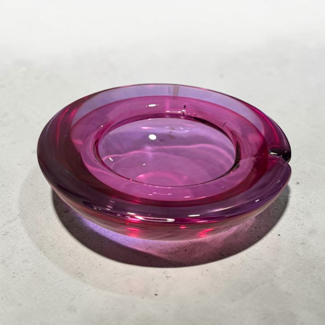 Cenicero de cristal Murano violeta decorativo de diseño - Cositas Antiguas – La Guadaña, Anticuarios Online en Jerez , vender antigüedades, muebles antiguos