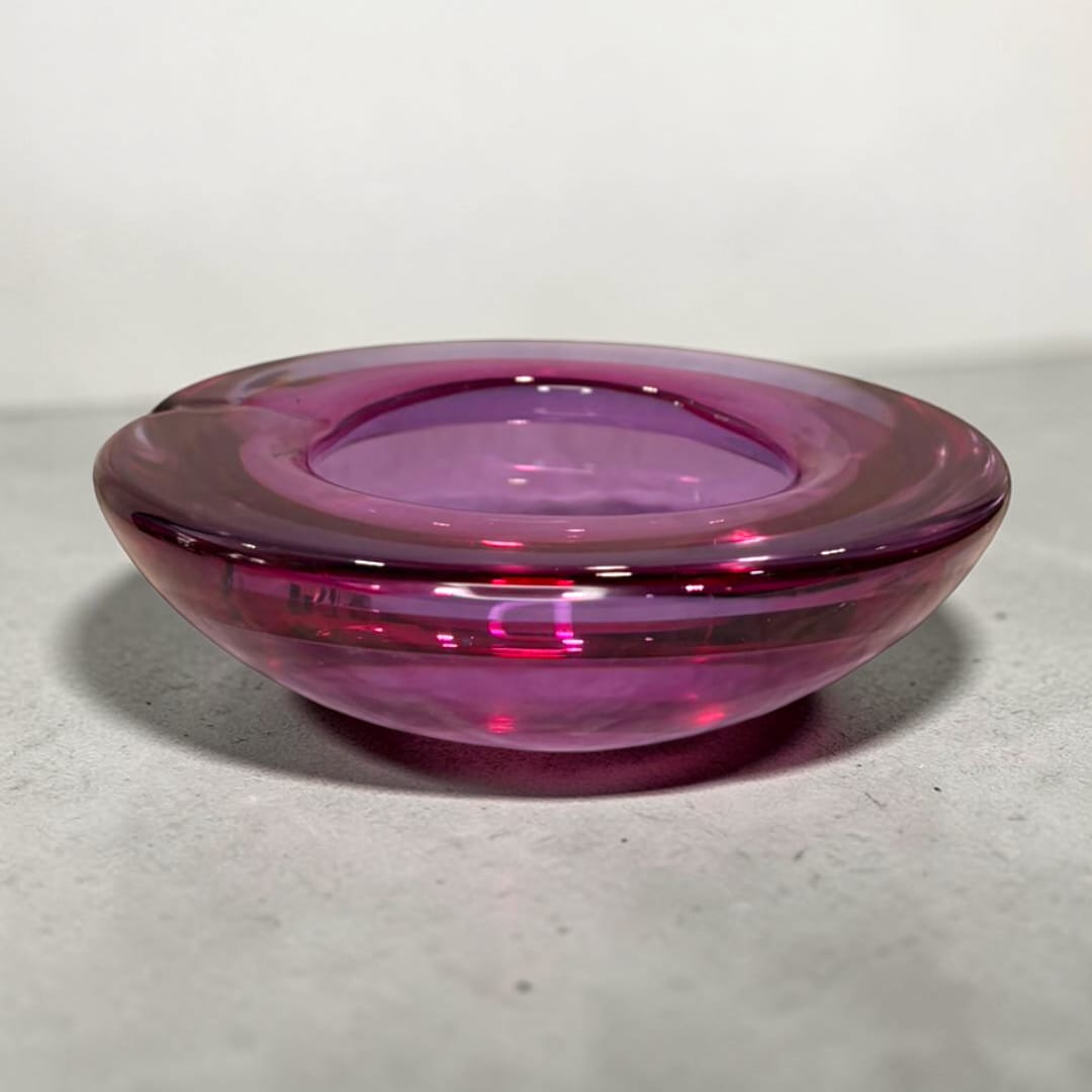 Cenicero de cristal Murano violeta decorativo de diseño - Cositas Antiguas – La Guadaña, Anticuarios Online en Jerez , vender antigüedades, muebles antiguos