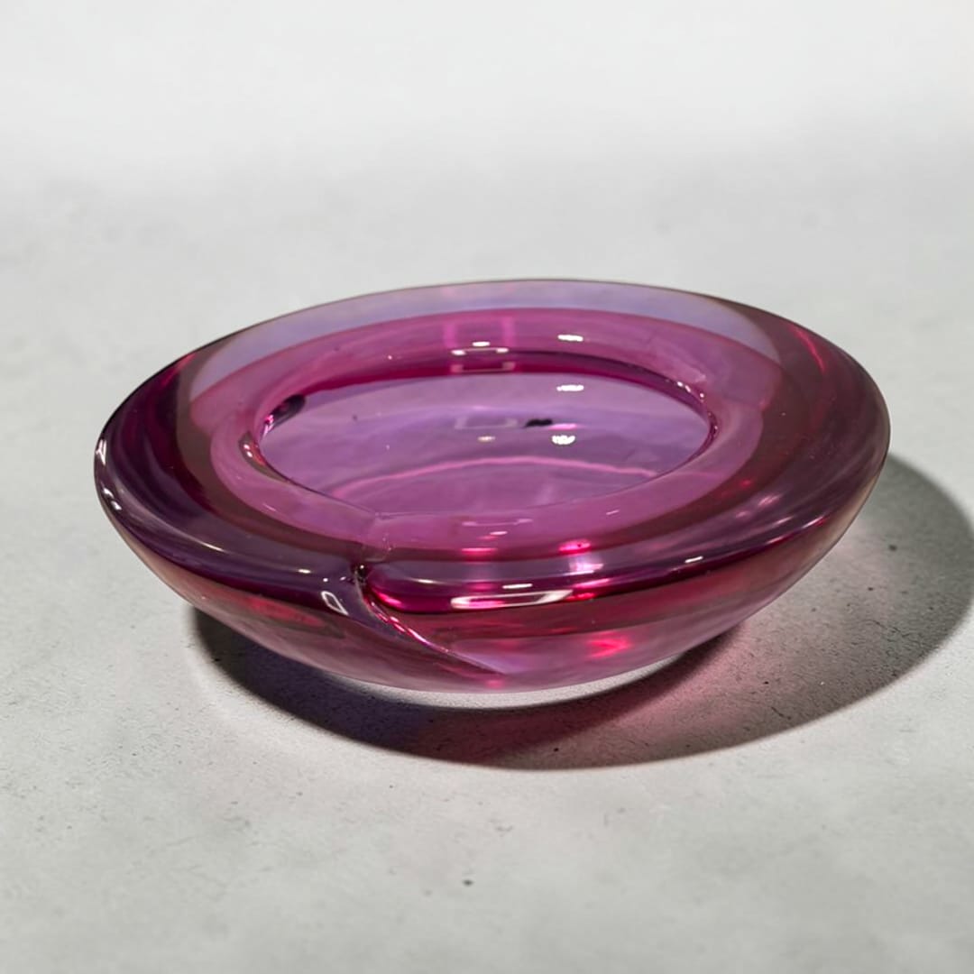 Cenicero de cristal Murano violeta decorativo de diseño - Cositas Antiguas – La Guadaña, Anticuarios Online en Jerez , vender antigüedades, muebles antiguos
