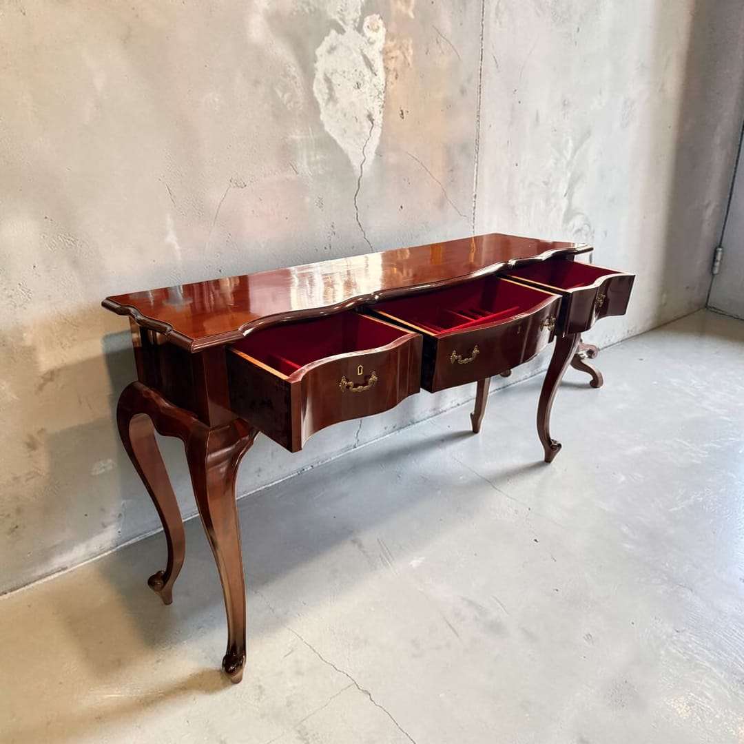 Consola de caoba con cubertero | Mueble antiguo único - Cositas Antiguas – La Guadaña, Anticuarios Online en Jerez , vender antigüedades, muebles antiguos