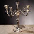 Candelabros de metal plateado de cinco luces - Cositas Antiguas – La Guadaña, Anticuarios Online en Jerez , vender antigüedades, muebles antiguos