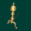 Morillos de bronce y hierro para chimenea - Cositas Antiguas – La Guadaña, Anticuarios Online en Jerez , vender antigüedades, muebles antiguos