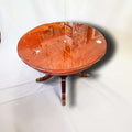 Mesa redonda de caoba con tapa de cristal | Antigua - Cositas Antiguas – La Guadaña, Anticuarios Online en Jerez , vender antigüedades, muebles antiguos