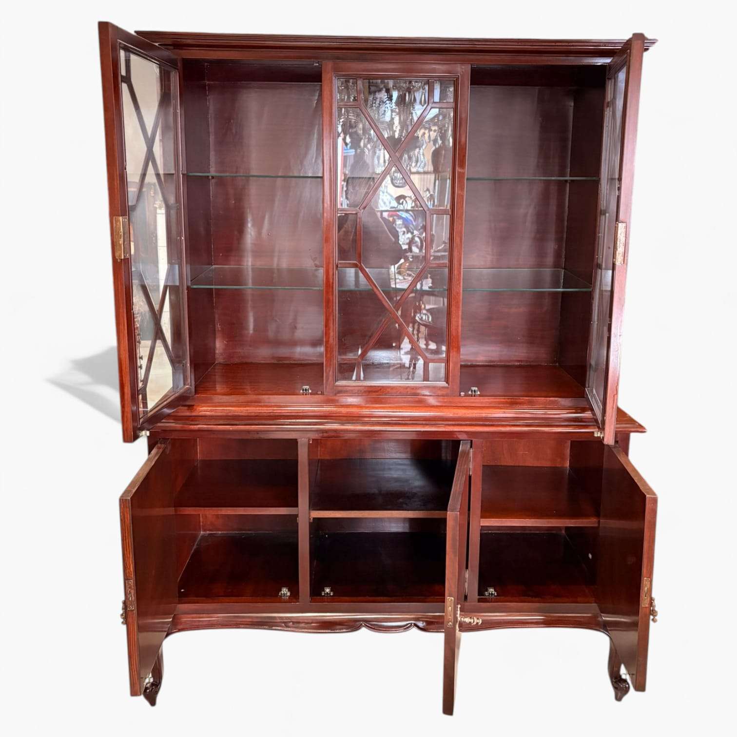 Vitrina de caoba | Vitrina antigua de salón elegante - Cositas Antiguas – La Guadaña, Anticuarios Online en Jerez , vender antigüedades, muebles antiguos