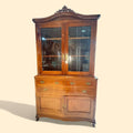 Vitrina de caoba antigua con cajones y puertas de cristal - Cositas Antiguas – La Guadaña, Anticuarios Online en Jerez , vender antigüedades, muebles antiguos