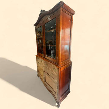 Vitrina de caoba antigua con cajones y puertas de cristal - Cositas Antiguas – La Guadaña, Anticuarios Online en Jerez , vender antigüedades, muebles antiguos
