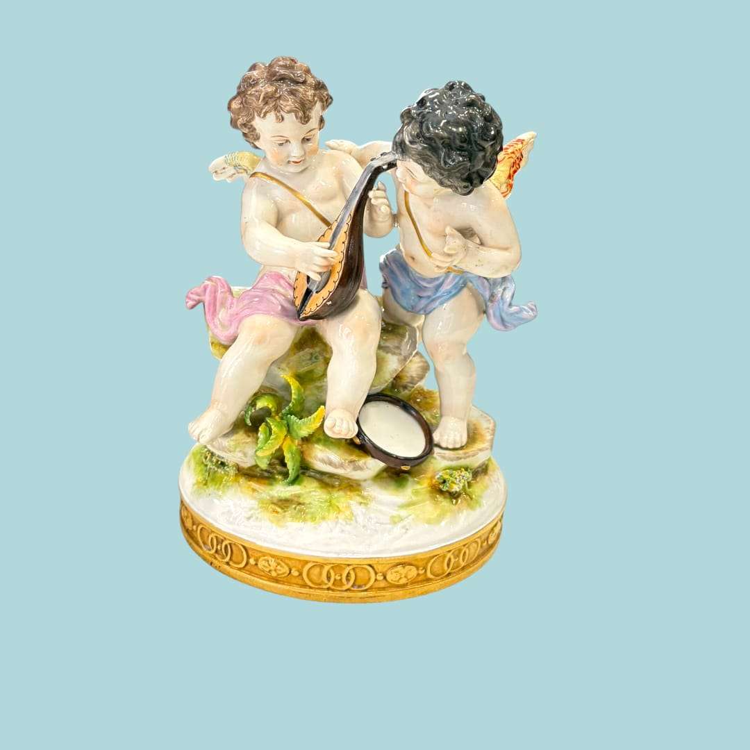 Ángeles querubines músicos | Porcelana Alemana - Cositas Antiguas – La Guadaña, Anticuarios Online en Jerez , vender antigüedades, muebles antiguos
