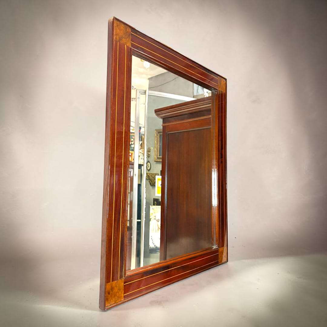 Espejo de caoba con taracea decorativa - Cositas Antiguas – La Guadaña, Anticuarios Online en Jerez , vender antigüedades, muebles antiguos