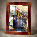 Espejo de caoba con taracea decorativa - Cositas Antiguas – La Guadaña, Anticuarios Online en Jerez , vender antigüedades, muebles antiguos