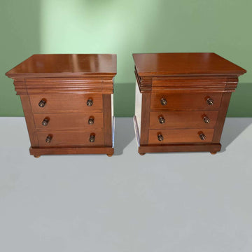 Mesitas de noche de caoba con cajón secreto - Cositas Antiguas – La Guadaña, Anticuarios Online en Jerez , vender antigüedades, muebles antiguos