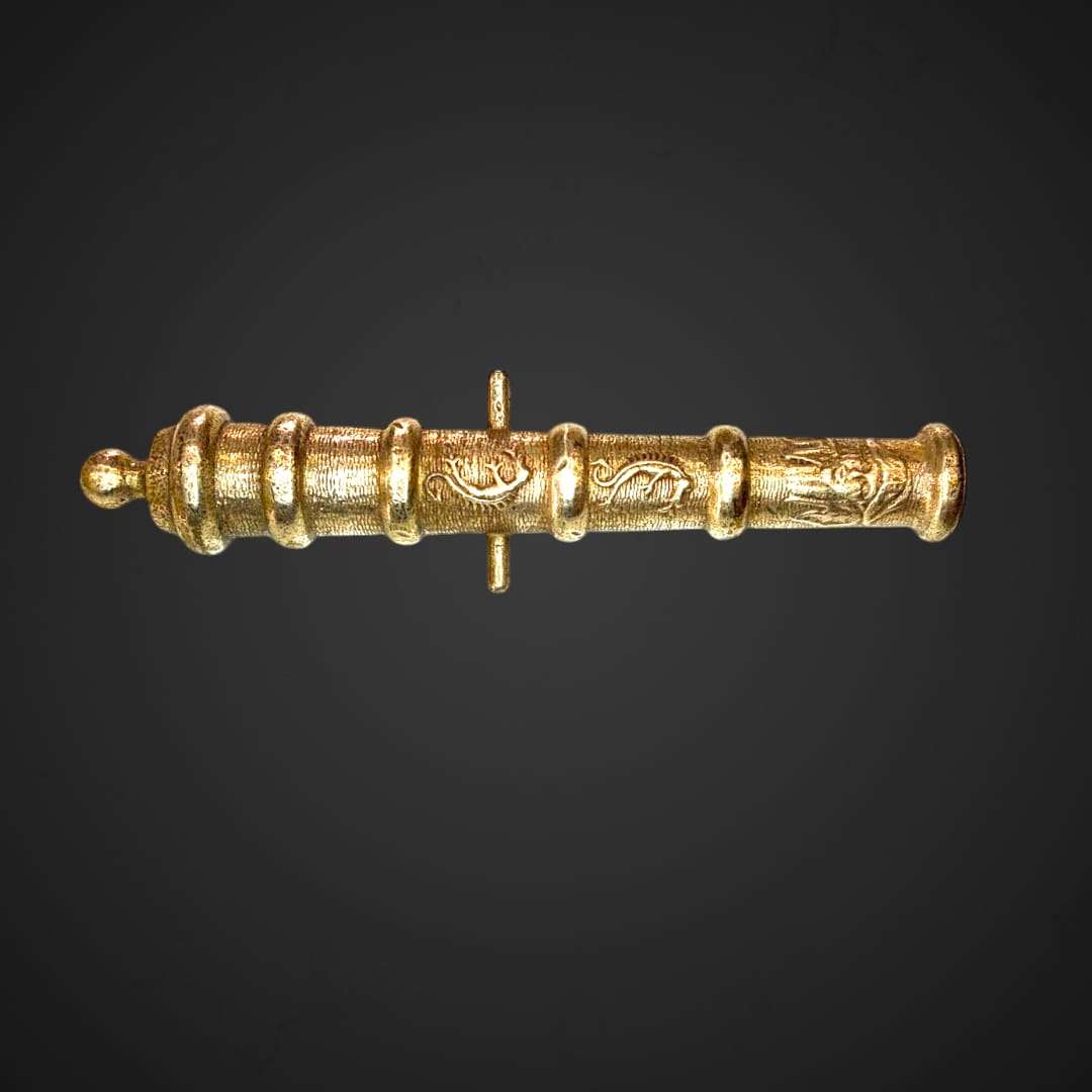 Cañón de bronce decorativo con carro | Antigüedad - Cositas Antiguas – La Guadaña, Anticuarios Online en Jerez , vender antigüedades, muebles antiguos