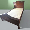 Cama antigua de caoba con diseño ondulado y gran estilo - Cositas Antiguas – La Guadaña, Anticuarios Online en Jerez , vender antigüedades, muebles antiguos