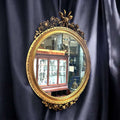 Espejo dorado antiguo de madera tallada elegante - Cositas Antiguas – La Guadaña, Anticuarios Online en Jerez , vender antigüedades, muebles antiguos