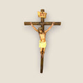Crucificado Olot de pared con Cristo en cruz - Cositas Antiguas – La Guadaña, Anticuarios Online en Jerez , vender antigüedades, muebles antiguos