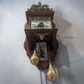 Reloj antiguo de madera y metal decorativo de pared - Cositas Antiguas – La Guadaña, Anticuarios Online en Jerez , vender antigüedades, muebles antiguos