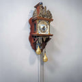 Reloj antiguo de madera y metal decorativo de pared - Cositas Antiguas – La Guadaña, Anticuarios Online en Jerez , vender antigüedades, muebles antiguos