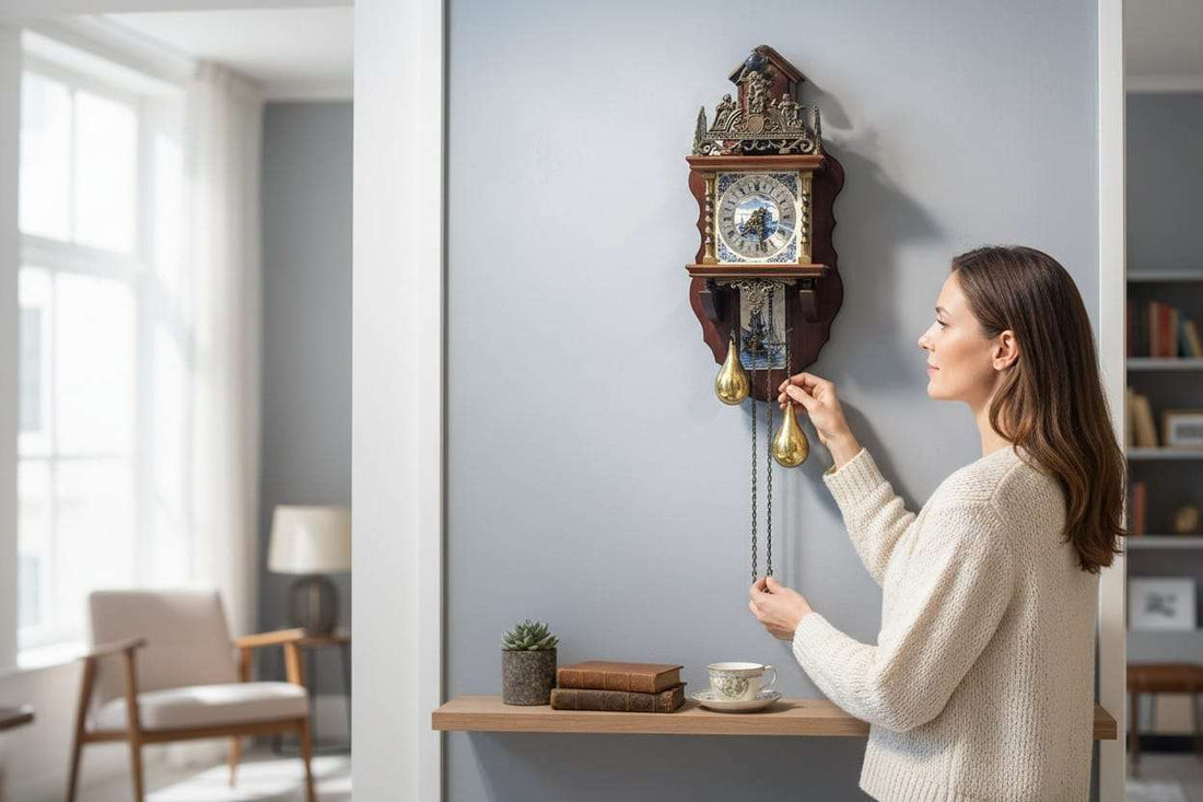 Reloj antiguo de madera y metal decorativo de pared - Cositas Antiguas – La Guadaña, Anticuarios Online en Jerez , vender antigüedades, muebles antiguos