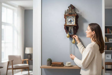 Reloj antiguo de madera y metal decorativo de pared - Cositas Antiguas – La Guadaña, Anticuarios Online en Jerez , vender antigüedades, muebles antiguos