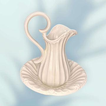 Aguamanil antiguo de porcelana con jarra y palangana - Cositas Antiguas – La Guadaña, Anticuarios Online en Jerez , vender antigüedades, muebles antiguos