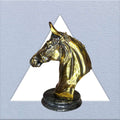 Caballo antiguo con base de mármol y baño metálico - Cositas Antiguas – La Guadaña, Anticuarios Online en Jerez , vender antigüedades, muebles antiguos